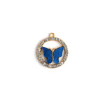 Cynthia Crystal Golden Necklace CHOAL Blue