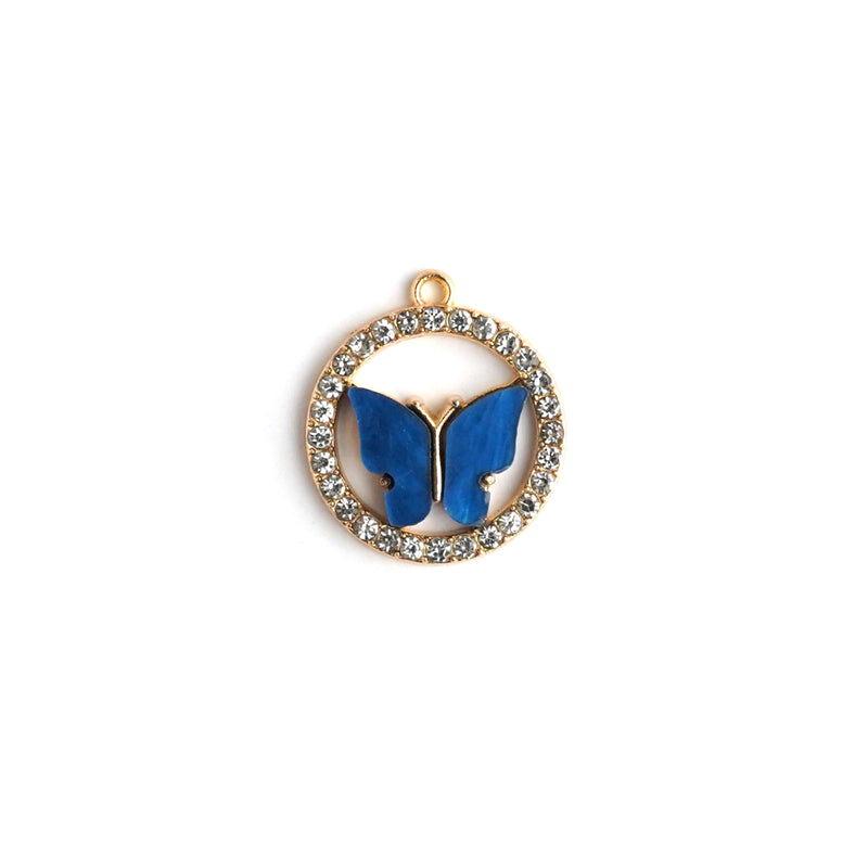 Cynthia Crystal Golden Necklace CHOAL Blue