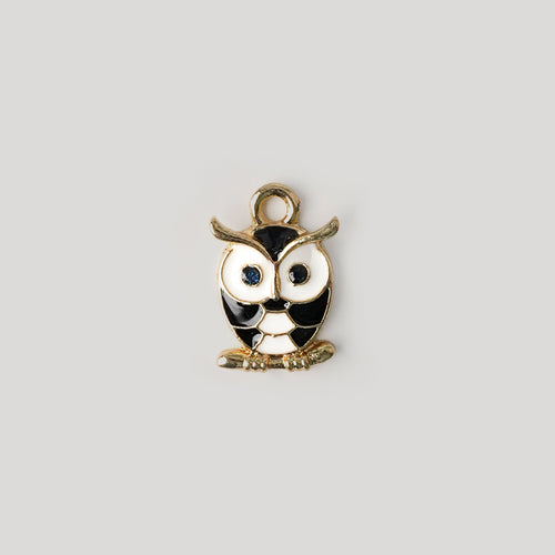 Owl Charm Necklace CHOAL Black
