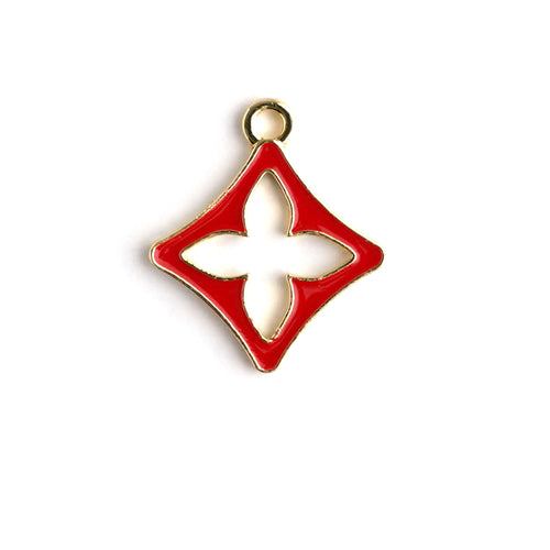 Hazel Enamel Necklace CHOAL Red