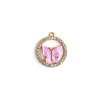 Cynthia Crystal Golden Necklace CHOAL Purple