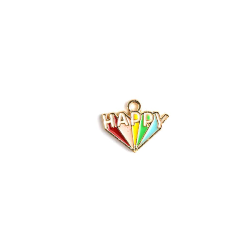 Happy Enamel Charm Necklace CHOAL