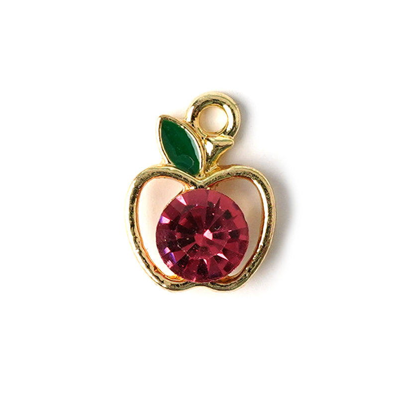 Crystal Apple Necklace CHOAL Pink