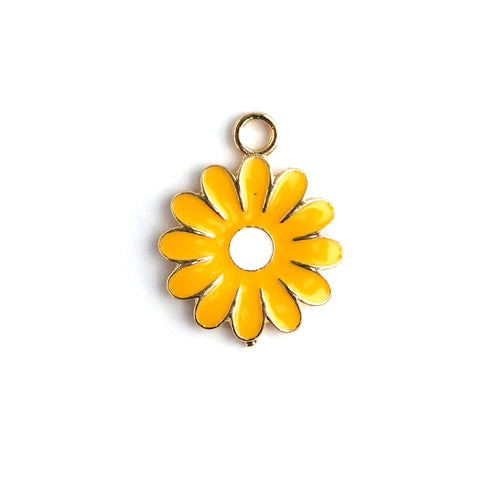 Dahlia Enamel Necklace CHOAL Yellow