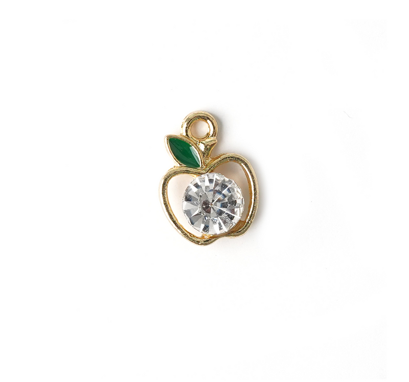 Crystal Apple Charm