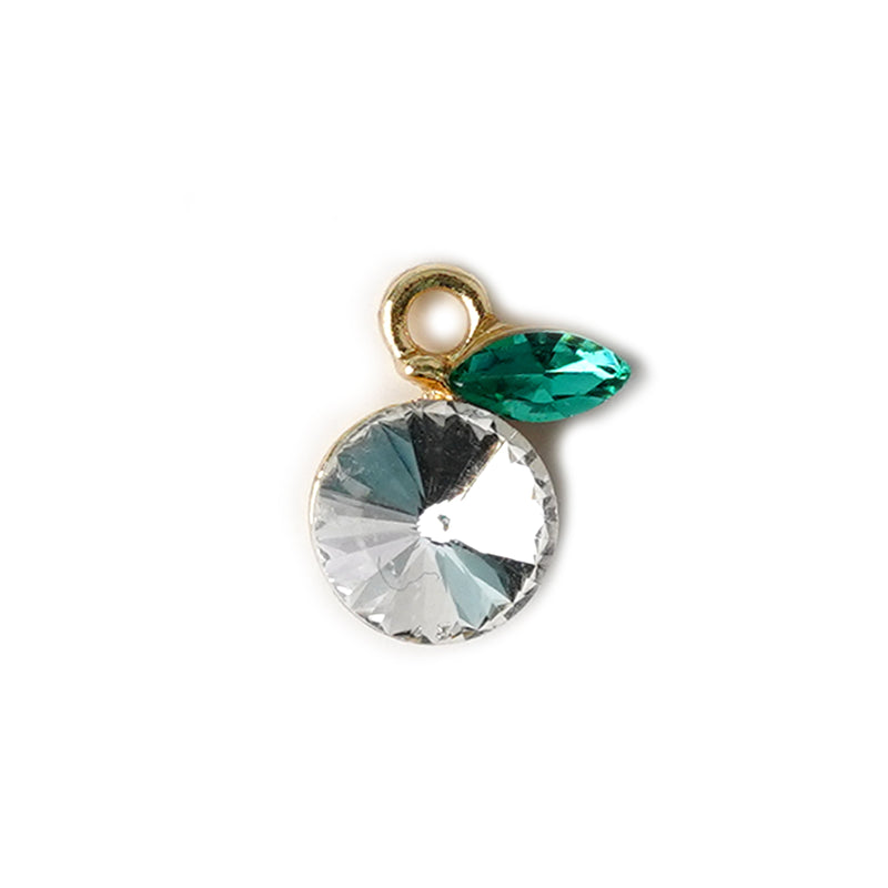 Peach Crystal Necklace CHOAL White
