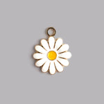 Dahlia Enamel Necklace CHOAL White