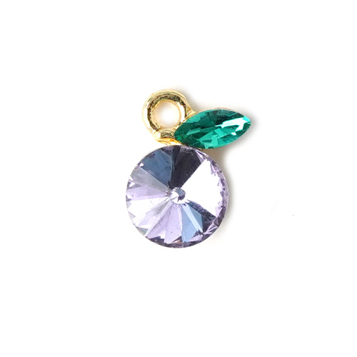 Peach Crystal Necklace CHOAL Lavender