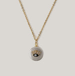 Black Gazing Evil Eye Pearl Necklace Necklaces CHOAL