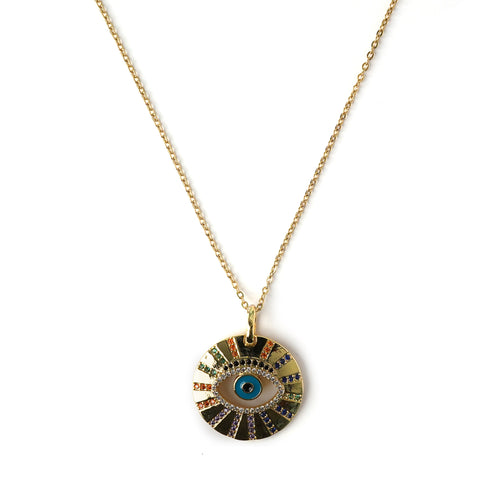 Turquoise Evil Eye Necklace Necklaces CHOAL