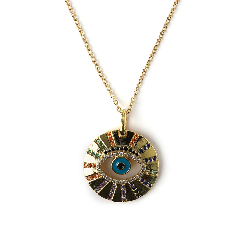 Turquoise Evil Eye Necklace Necklaces CHOAL