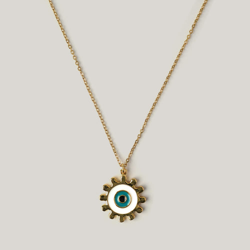 Sun Shaped Evil Eye Necklace Necklaces CHOAL