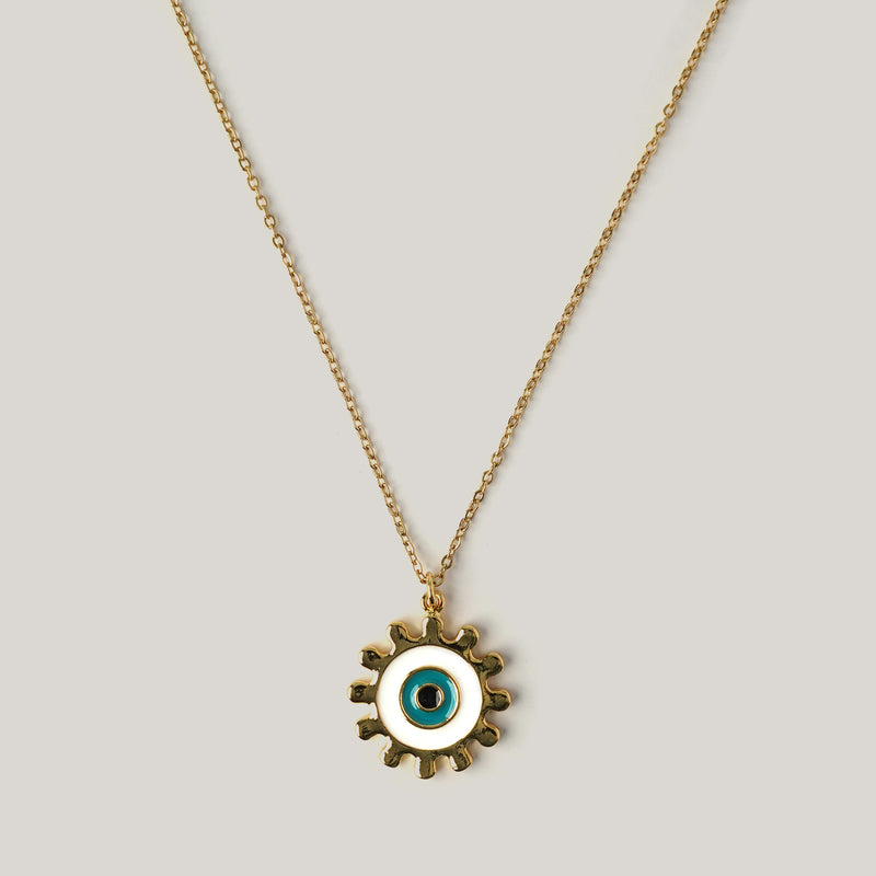 Sun Shaped Evil Eye Necklace Necklaces CHOAL