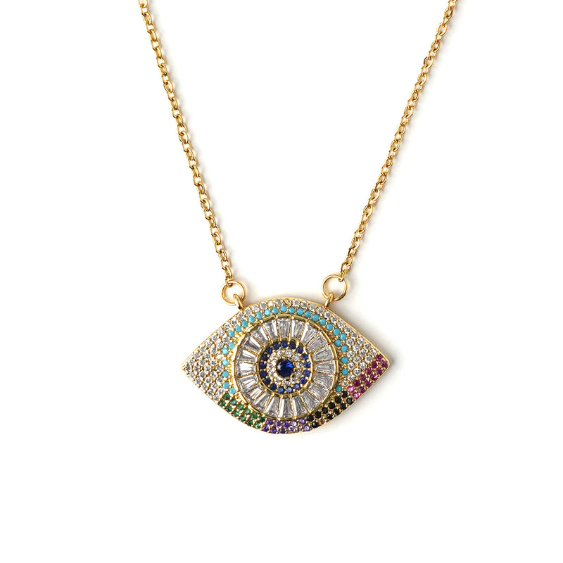 Crystal Evil Eye Necklace Necklaces CHOAL
