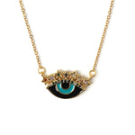 Crystal Black Evil Eye Necklace Necklaces CHOAL