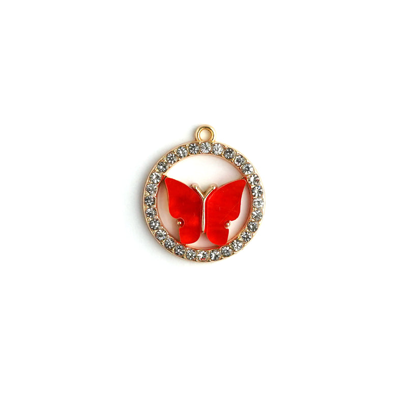 Cynthia Crystal Golden Necklace CHOAL Red