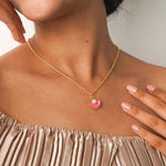 Seashell With Pearl Necklace CHOAL Pink