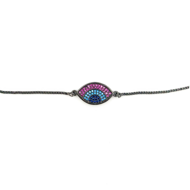 Turquoise Ruby Evil Eye Bracelet
