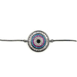 Crystal Circle Evil Eye Bracelet