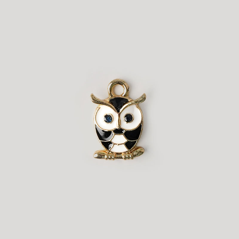 Owl Charm Necklace CHOAL Black