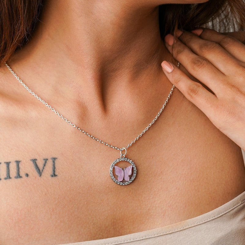 Cynthia Crystal Silver Necklace CHOAL