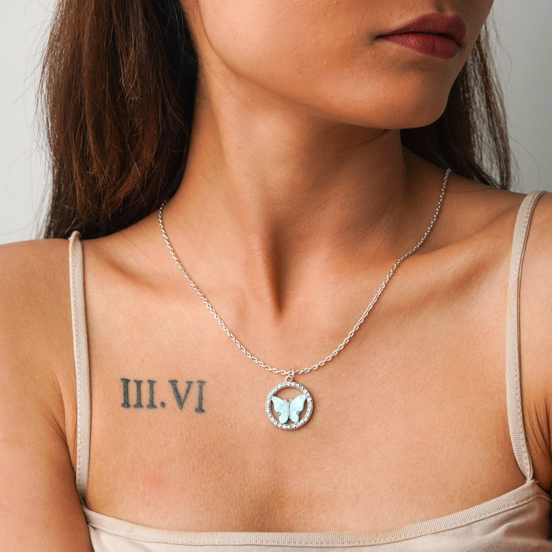 Cynthia Crystal Silver Necklace CHOAL