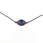 Turquoise Ruby Evil Eye Bracelet