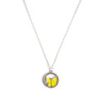 Cynthia Crystal Silver Necklace CHOAL Yellow