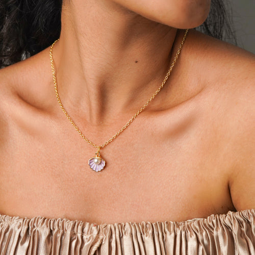Seashell With Pearl Necklace CHOAL