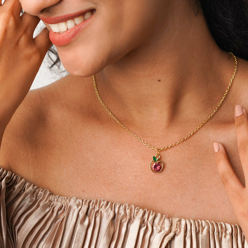 Crystal Apple Necklace CHOAL