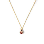 Lady Bug Crystal Necklace CHOAL Pink