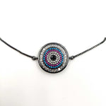 Crystal Circle Evil Eye Bracelet
