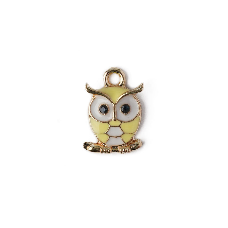 Owl Charm Necklace CHOAL Yellow