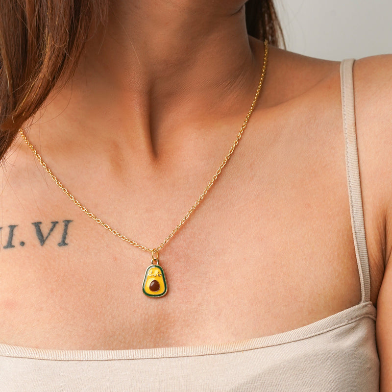 Avocado Enamel Necklace CHOAL