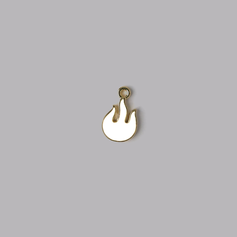 Flame Enamel Necklace CHOAL White