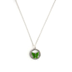 Cynthia Crystal Silver Necklace CHOAL Green