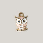 Owl Charm Necklace CHOAL Pink