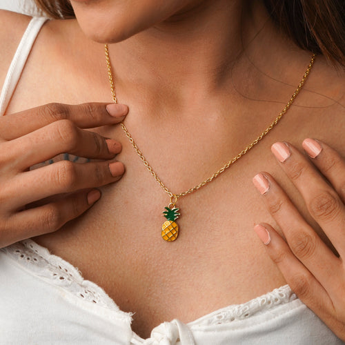 Summer Pineapple Charm Necklace CHOAL