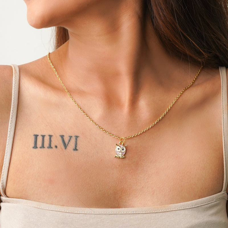 Owl Charm Necklace CHOAL