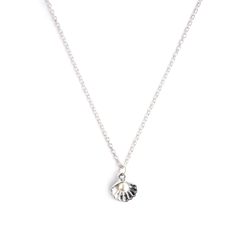 Seashell With Pearl Necklace CHOAL Silver