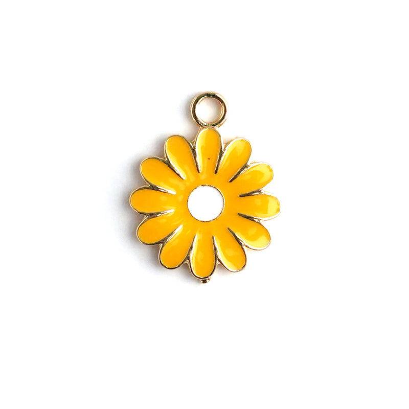 Dahlia Enamel Necklace CHOAL Yellow