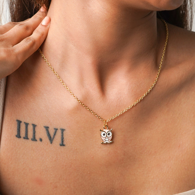 Owl Charm Necklace CHOAL