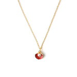 Seashell With Pearl Necklace CHOAL Red