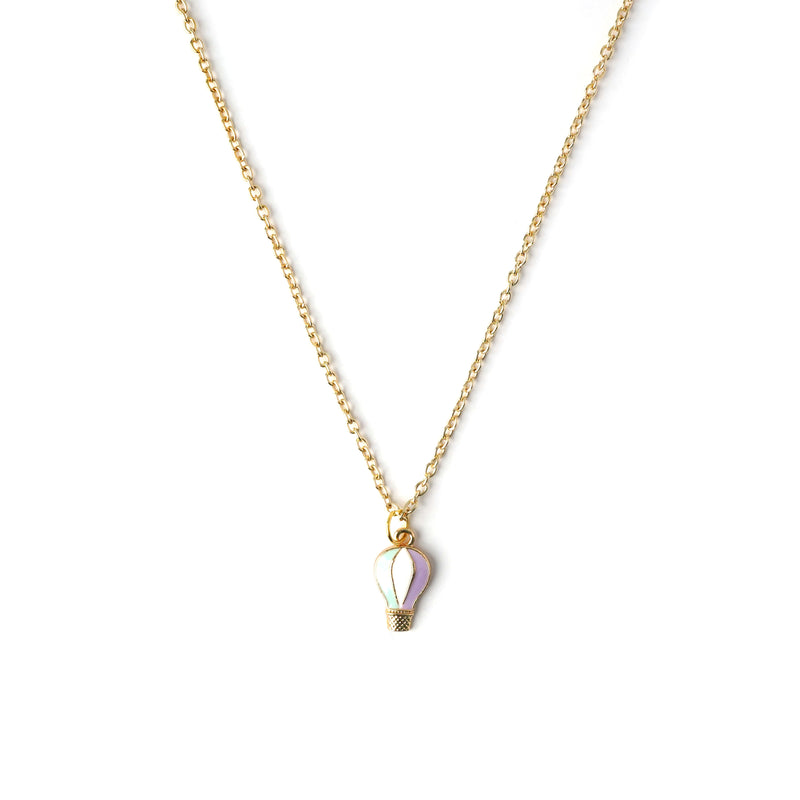 Hot Air Balloon Necklace CHOAL Green & purple