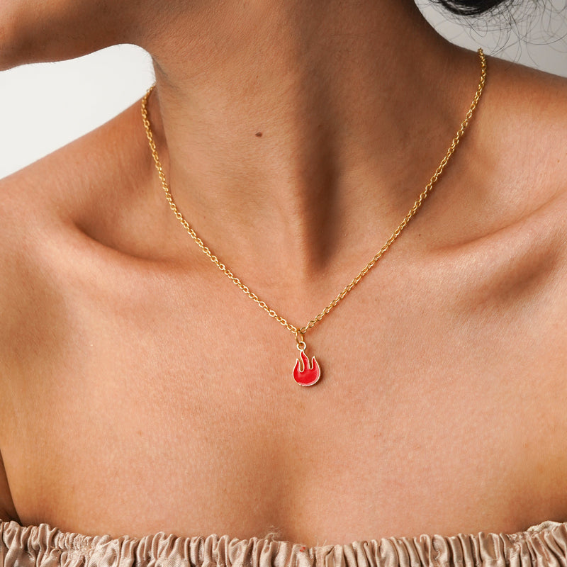 Flame Enamel Necklace CHOAL