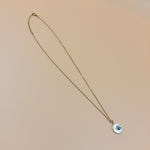 Black Gazing Evil Eye Pearl Necklace Necklaces CHOAL