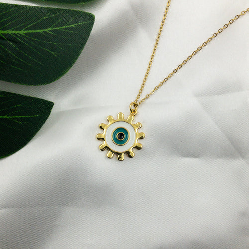 Sun Shaped Evil Eye Necklace Necklaces CHOAL
