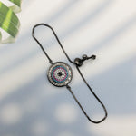 Crystal Circle Evil Eye Bracelet