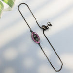 Ruby Evil Eye Bracelet