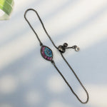 Turquoise Ruby Evil Eye Bracelet